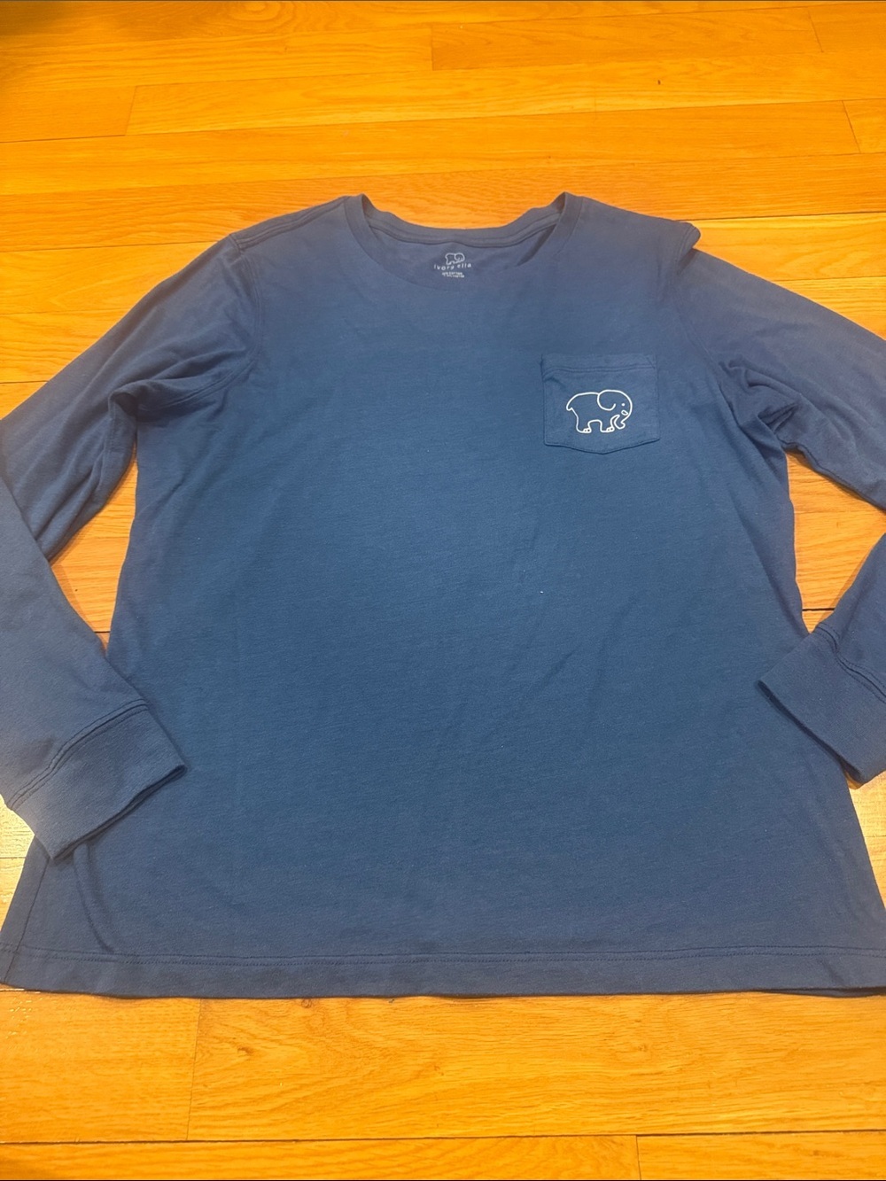 ivory Ella long sleeve top size large .
